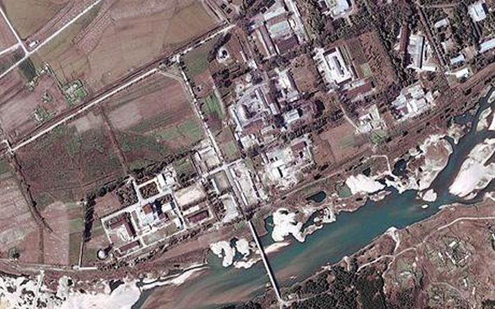 Loftmynd af kjarnorkuverinu í Yongbyon í Norður-Kóreu.