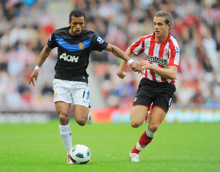 Jordan Henderson í leik með Sunderland gegn Manchester United.