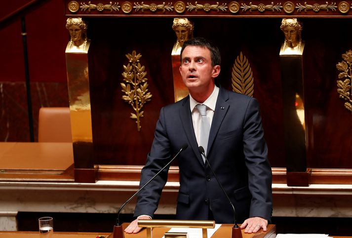 Manuel Valls, forsætisráðherra, á franska þinginu.
