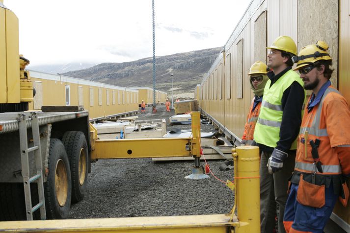 Vinnubúðirnar á Reyðarfirði voru tvö þúsund manna þorp. Fréttablaðið/Vilhelm