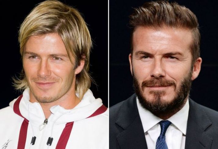 David Beckhamm er mjög töff með skegg. Reyndar er hann alltaf töff.