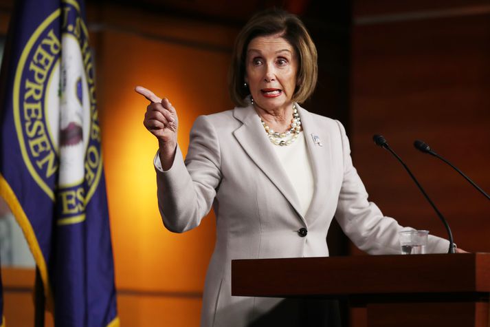 Nancy Pelosi er forseti fulltrúadeildar Bandaríkjaþings.