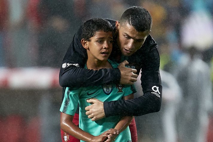 Cristiano Ronaldo og sonur hans Cristianinho.