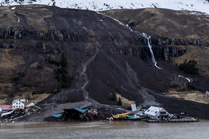 Í byrjun síðasta árs féllu miklar aurskriður á Seyðisfjörð.