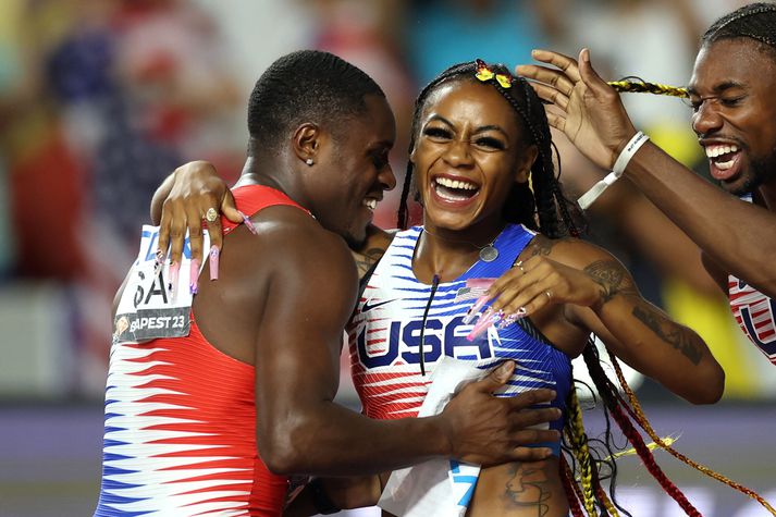 Christian Coleman og Sha'Carri Richardson eru kærustupar og liðsfélagar í spretthlaupalandsliði Bandaríkjanna. 