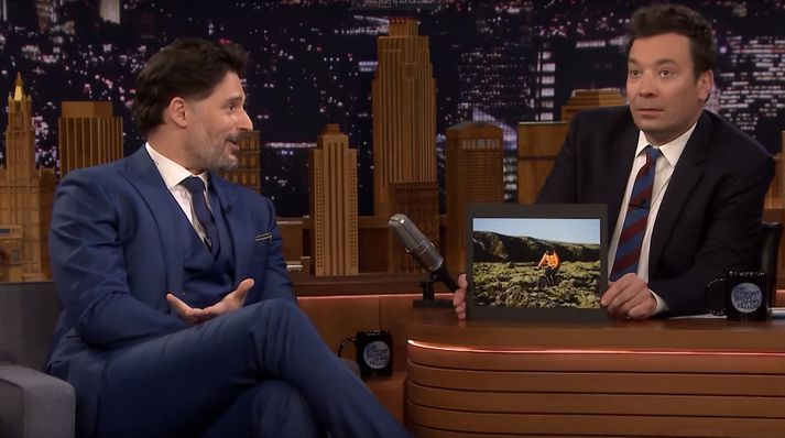 Jimmy Fallon var agndofa yfir hasarnum í Íslandsferð leikarans Joe Manganiello.