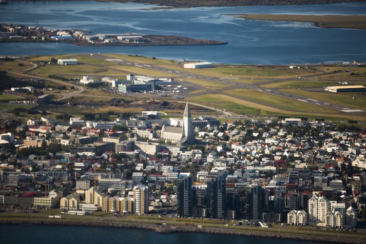 Reykjavíkurflugvöllur í Vatnsmýrinni.