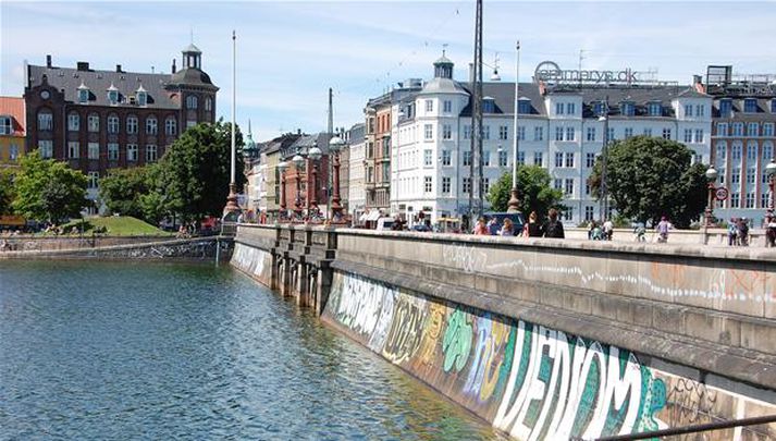 Brúin sem konan datt fram af.