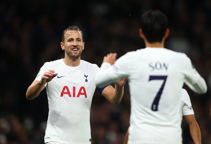 Harry Kane kom inn á sem varamaður og skoraði þrennu fyrir Tottenham í kvöld.