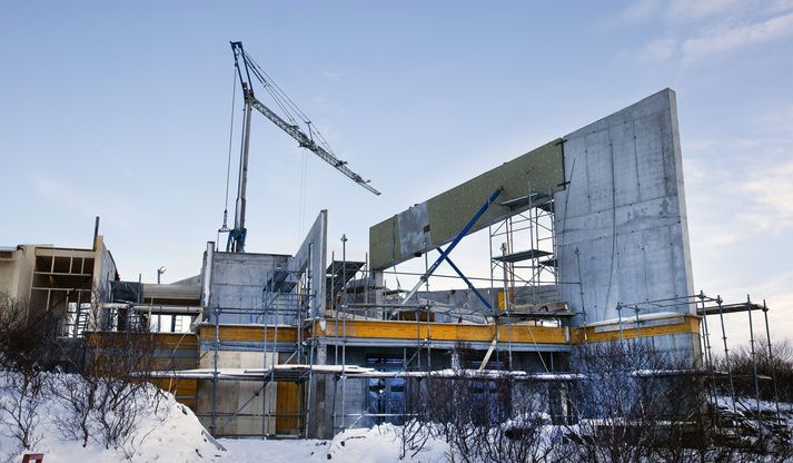 Hótel Húsafell var byggt í vetur. Kostnaður við byggingu hótelsins nam hálfum milljarði króna.
