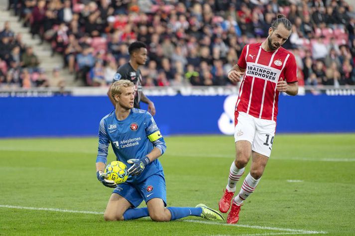 Jonas Lössl virðist hafa leikið sinn síðasta leik fyrir Midtjylland.