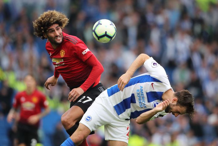 Marouane Fellaini nýtist vel í háu boltunum.