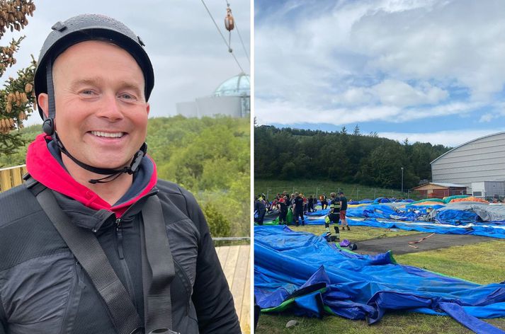 Gunnar Gunnarsson er forstjóri Perlunnar. Hann segist einn bera ábyrgð á því hvernig fór fyrir norðan. Líklegast sé að festing hafi gefið sig í einu horni kastalans.