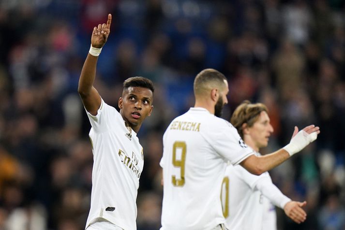 Rodrygo var í miklu stuði með Real Madrid í gærkvöldi. Ótrúlegt að hann sé að gera þetta átján ára gamall á stærsta sviðinu.