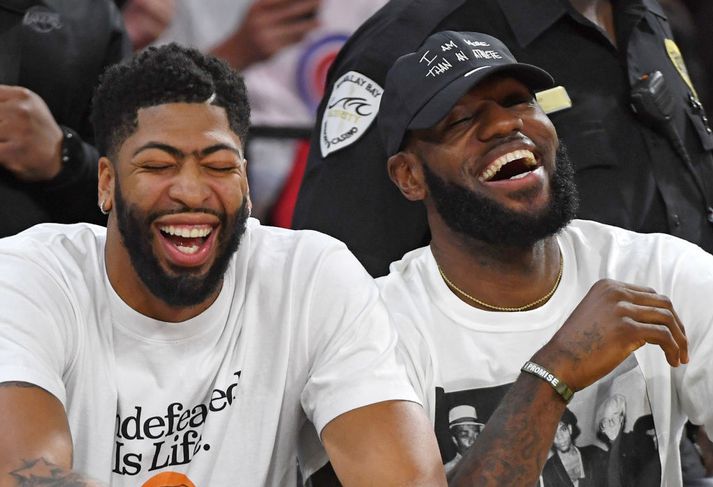 Anthony Davis og LeBron James á góðri stundu