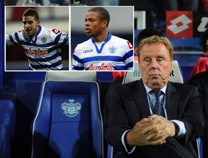Adel Taarabt, Loic Remy og Harry Redknapp.