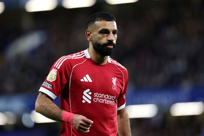 Mohamed Salah hefur komið að 22 mörkum í sautján leikjum gegn Manchester United.