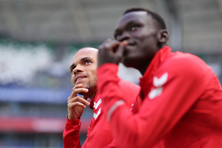 Martin Braithwaite vill komast til Spánar. Hér er hann með danska landsliðinu á HM í Rússlandi í sumar.