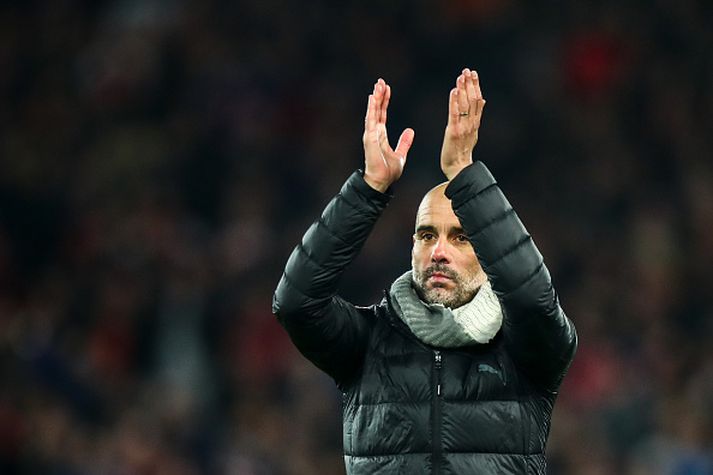 Pep Guardiola þakklátur.