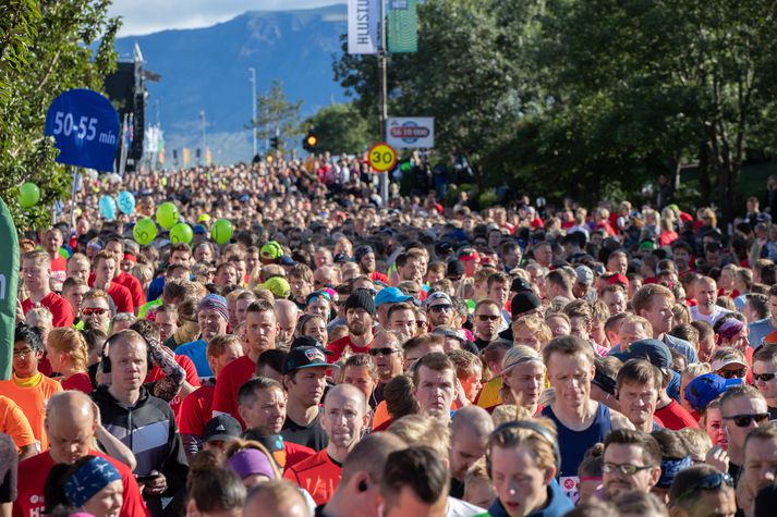 Myndin er frá Reykjavíkurmaraþoninu á Menningarnótt árið 2018.