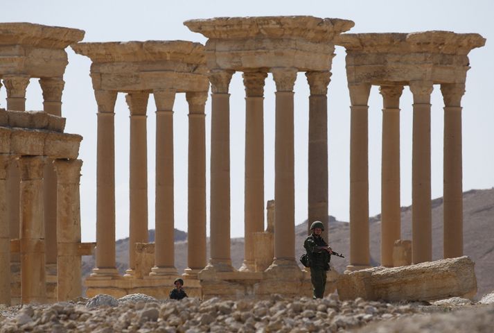 Hluti af fornminjunum í Palmyra.