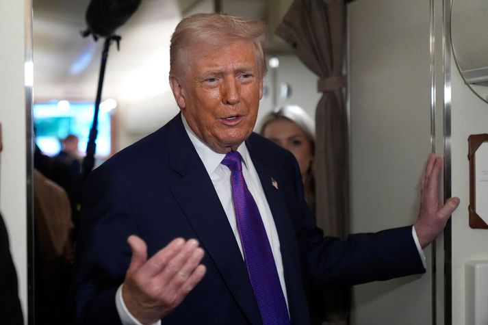 Trump ræddi nýjustu vendingar í máli Andrews við blaðamenn. 