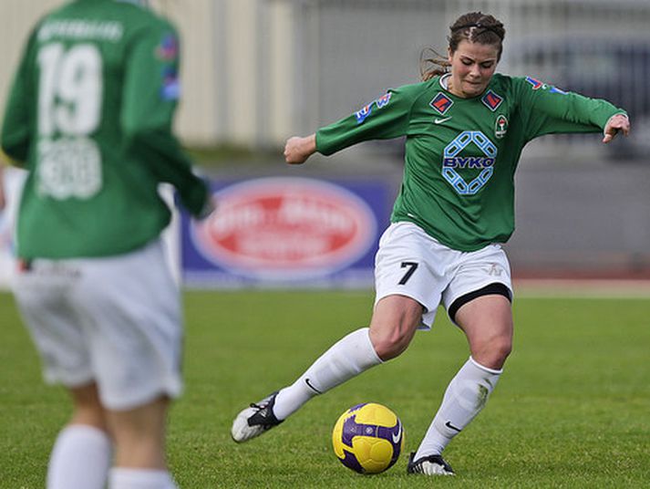 Sandra Sif Magnúsdóttir var hetja Blika í kvöld.