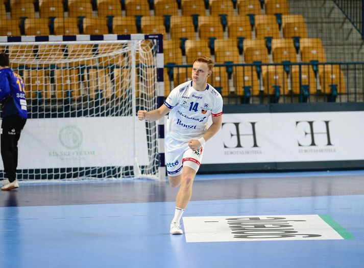 Össur Haraldsson skoraði átta mörk gegn Noregi.