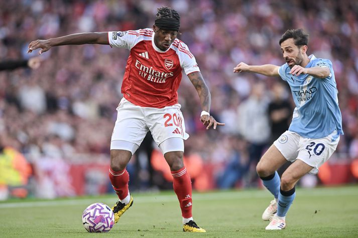 Noni Madueke í leiknum gegn Manchester City.