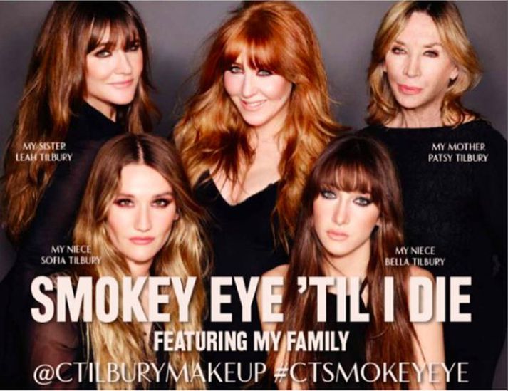 Charlotte Tilbury ásamt konunum í lífi sínu.