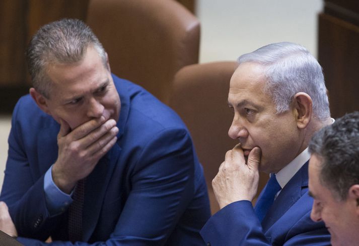 Israel Katz og Benjamín Netanyahu.