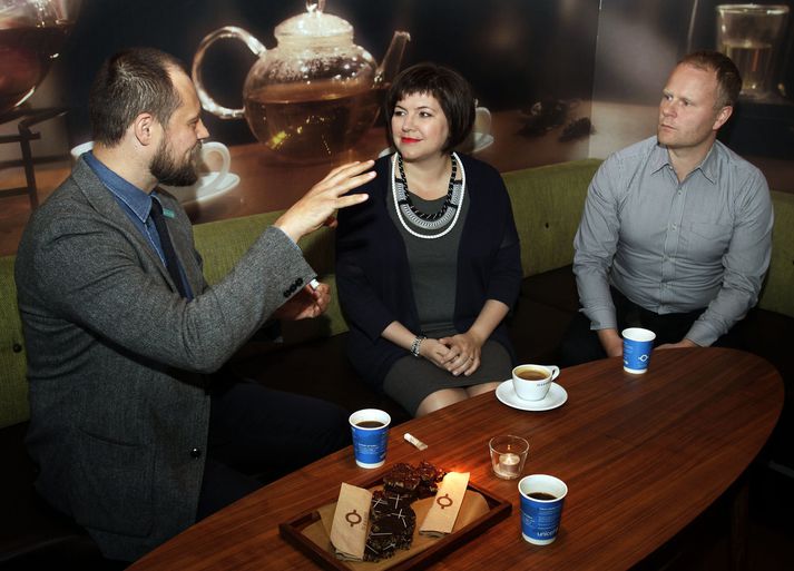 Bergsteinn Jónsson, framkvæmdastjóri UNICEF, Eliza Reid forsetafrú og Guðmundur Halldórsson, framkvæmdastjóri hjá Te & Kaffi, þegar átaksverkefnið Klárum málið fór af stað.