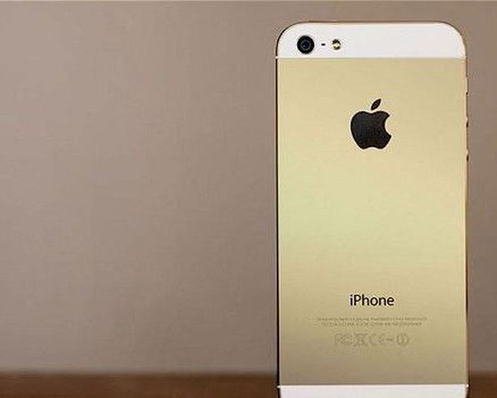 Hugsanlega verður hægt að kaupa sér iPhone í gulllituðu innan skamms. Á myndinni má sjá hvernig hann gæti litið út.