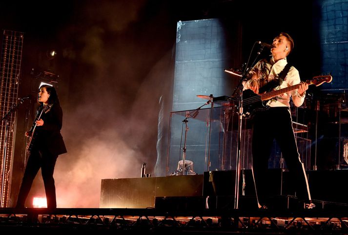 Frá tónleikum The xx á Coachella-tónlistarhátíðinni.