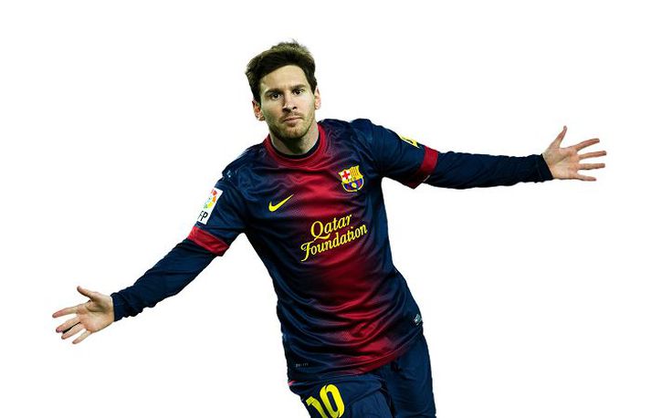 BARCELONA, SPAIN - DECEMBER 16: Lionel Messi of Barcelona celebrates scoring his sides third goal during the la Liga match between FC Barcelona and Club Atletico de Madrid at the Camp Nou stadium on December 16, 2012 in Barcelona, Spain. (Photo by Jasper Juinen/Getty Images) Tekjuhæstu íþróttamennirnir Íþróttir peningar