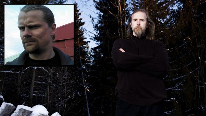 Vikernes (t.h.) fékk senda íslenska orðabók og Hávamál frá Unnari og hafði mikinn áhuga á rúnum.