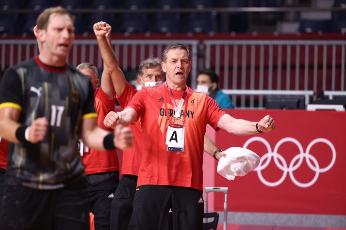 Alfreð Gíslason og lærisveinar hans í þýska handboltalandsliðinu tryggðu sér sigur í D-riðli í kvöld.