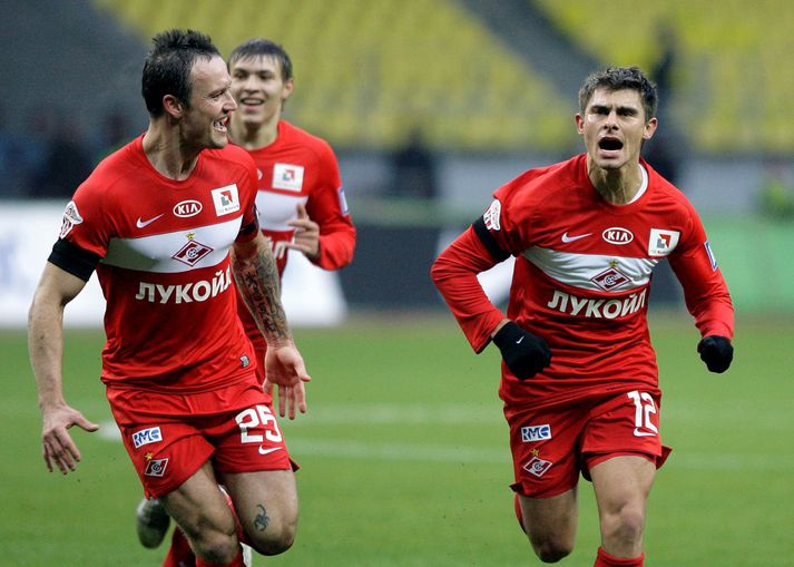 Leikmenn Spartak fagna.