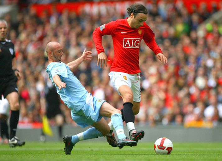 Stephen Ireland í leik með City gegn United.