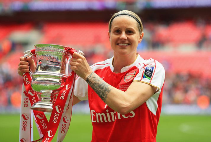 Kelly Smith lék lengi með Arsenal.