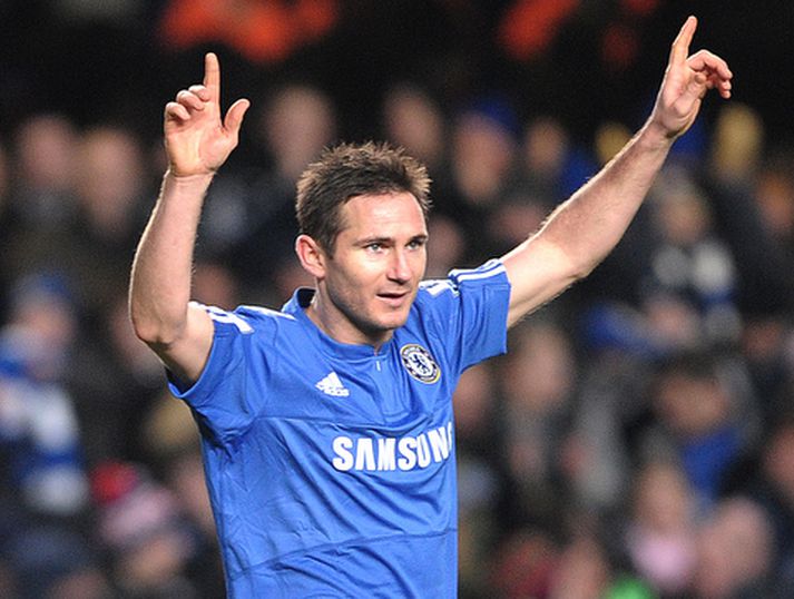 Frank Lampard skoraði tvö mörk fyrir Chelsea í dag.