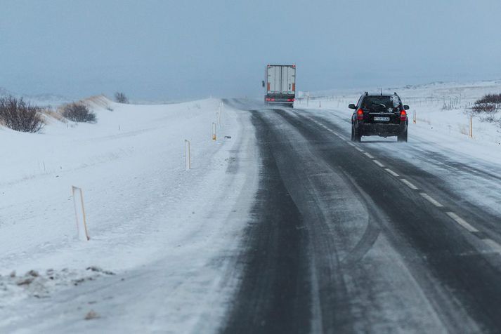 Hálka er víða um land.