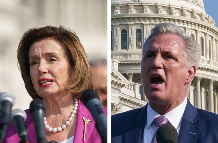 Nancy Pelosi og Kevin McCarthy.