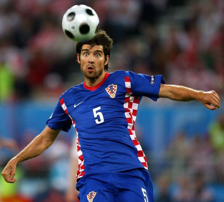 Corluka í landsleik með Króatíu. Hann á 24 landsleiki að baki.