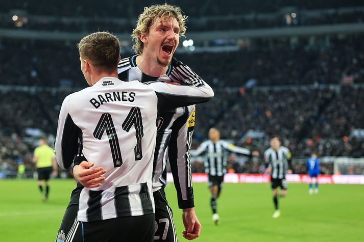 Harvey Barnes og Nick Woltemade fagna eflaust vel í kvöld.