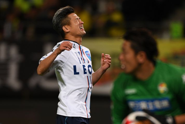 Kazuyoshi Miura er komin með ansi mörg grá hár.