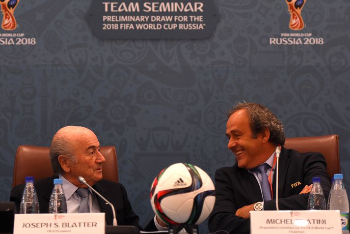 Sepp Blatter og Michel Platini.