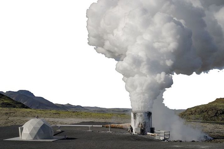 Hola blæs á Hellisheiði. Í gufunni er brennisteinsvetni í töluverðu magni. Gerðar eru tilraunir á vegum OR til að skilja gas frá gufu, blanda gasið fráfallsvatni og dæla því niður í jörðina. Þessi lausn gæti reynst umhverfisvænn og ódýr kostur.