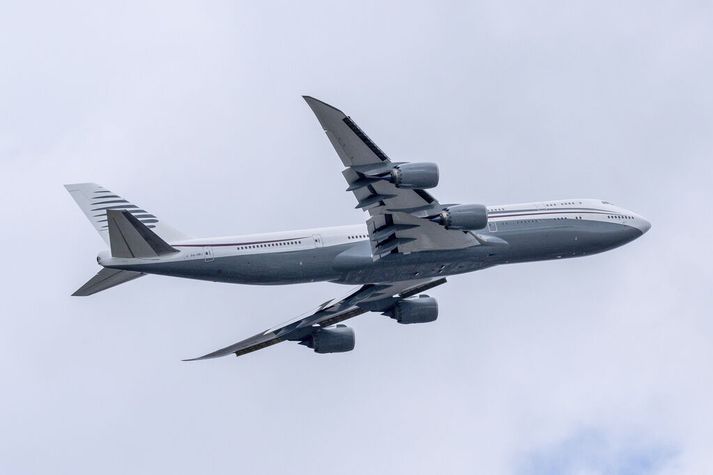 Boeing-þota sem Bandaríkjaforseti prófaði á Flórída í febrúar. Katarar vilja gefa honum persónulega lúxusþotu.