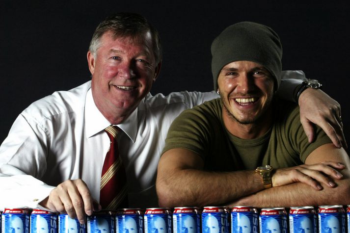 David Beckham og Sir Alex Ferguson.